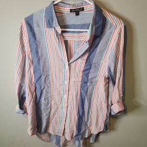 Velvet Heart colorful striped button up size Small